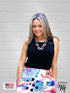 Elegant Pleated Scoop Neck Sleeveless Top - T624